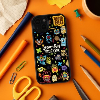 Ốp lưng Unique Case dành cho iPhone "Dream big little one" in hình sticker Monster Pop CHAT129 Halloween