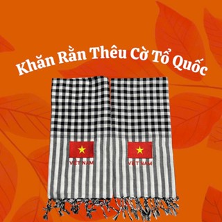  Khăn Rằn Nam Bộ Thêu Cờ Tổ Quốc 