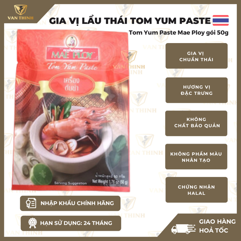 MAE PLOY Gia Vị Lẩu Thái Gói 50gr Tom Yum Paste