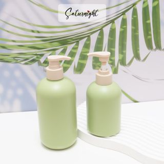 Bình nhựa SATURNIGHT đựng dầu gội, sữa tắm, nước rửa tay 300ml, 500ml - Xanh đậu BTP
