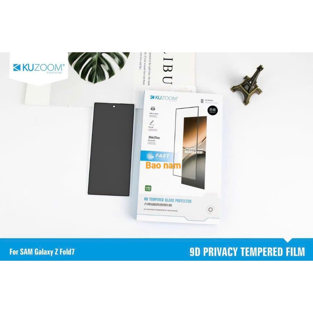 Kính cường lực chống nhìn trộm Kuzoom cho samsung Z Fold 7 kính siêu đẹp