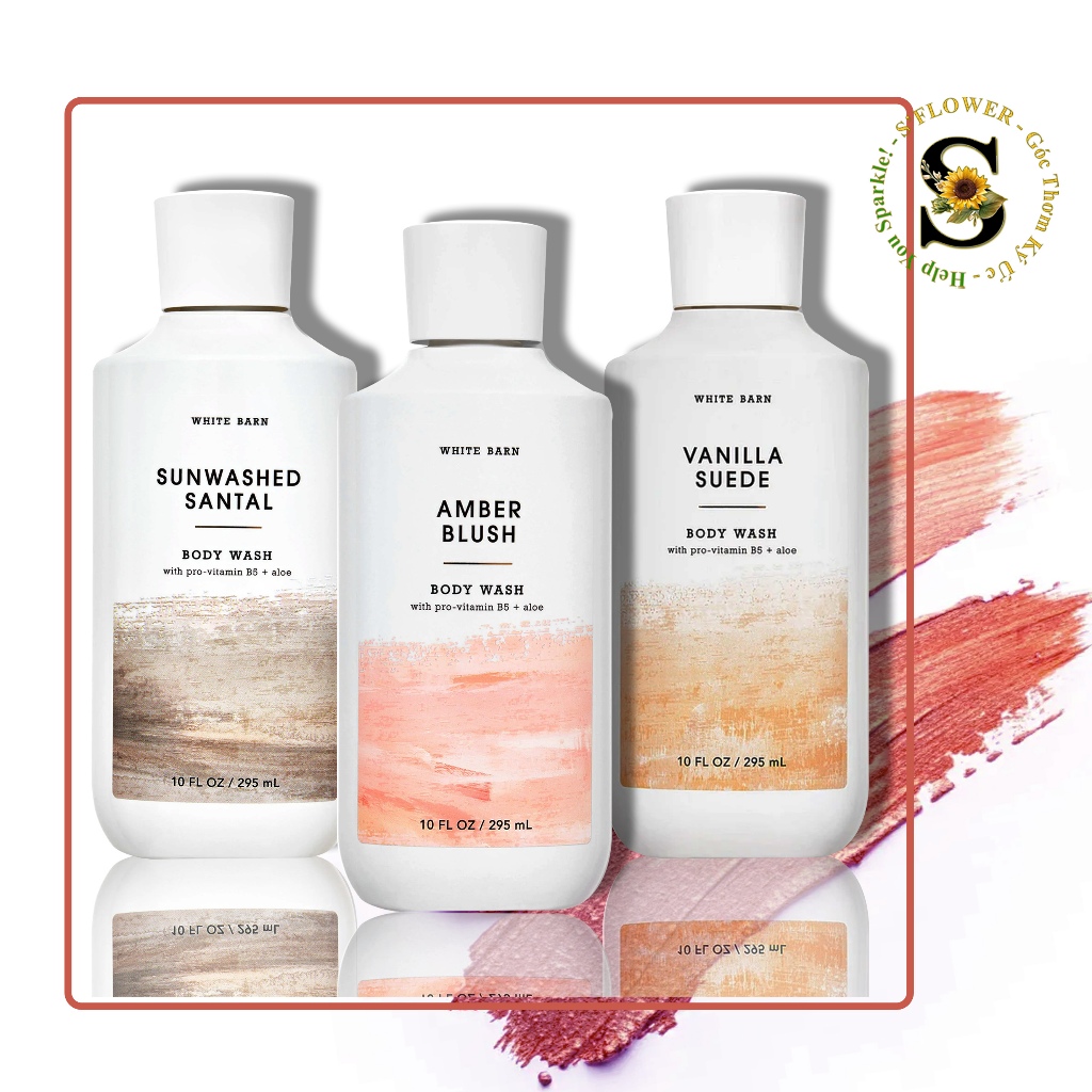 NEW CLEAN START | Gel Tắm Dưỡng Da Lưu Hương Bath & Body Works - Amber Blush | Vanilla Suede | Sunwa