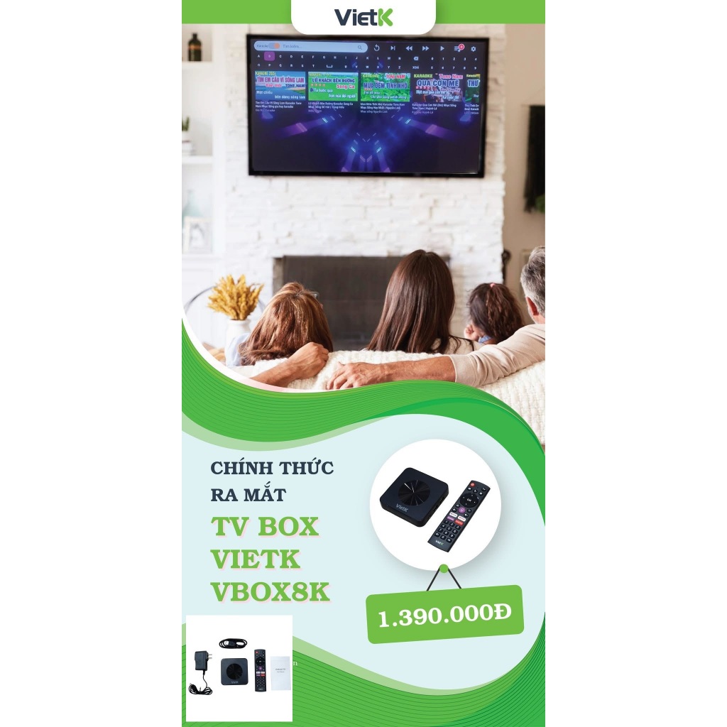 VietK VBox 8K – Chip GPU 8K RAM 2GB, ROM 16GB, Bảo Hành 12 Tháng