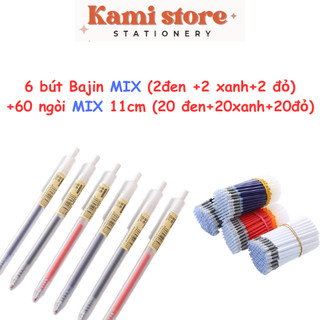 Combo 6 Bút 60 Ngòi Bút Gel Basic Xanh, Đen,Đỏ Kami Store BV06