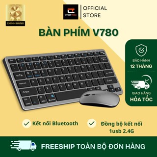  Combo Bàn Phím Bluetooth + Chuột Không Dây Mini | Kết Nối 7 Thiết Bị | Pin Trâu Thiết Kế Cao Cấp 
