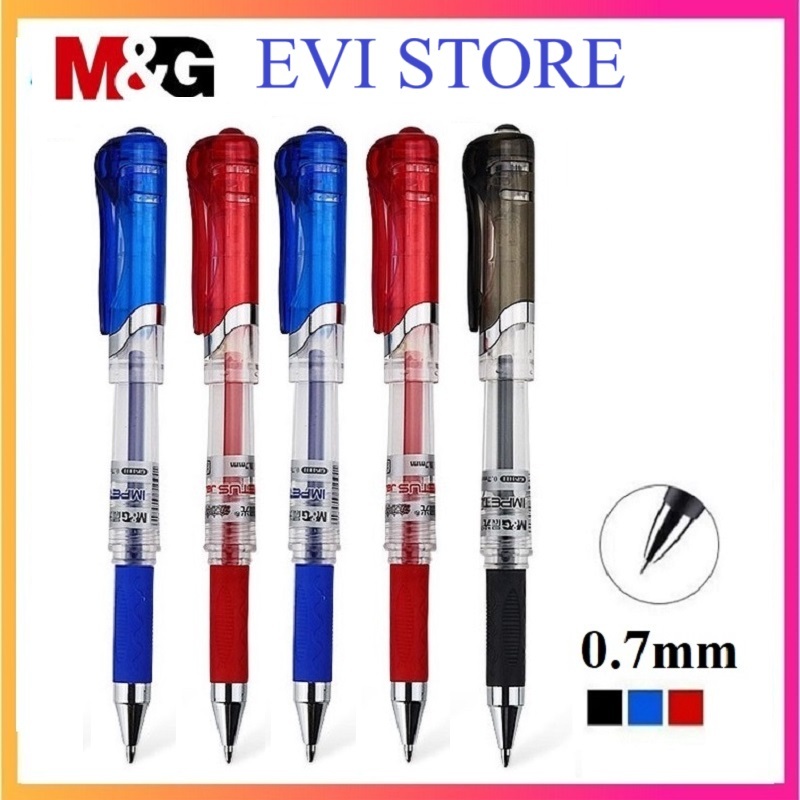 Set 5 bút gel nước M&G GP1111 ngòi 0.7mm / Bút MG 1111 có ruột 6128 thay thế
