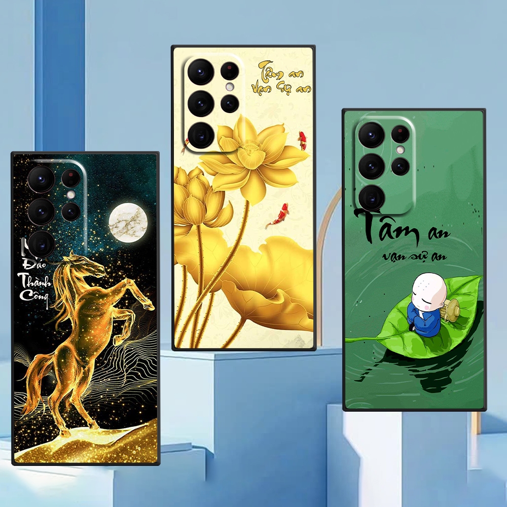 Ốp lưng Samsung S22 5G / S22 Plus 5G / S22+ 5G / S22 Ultra 5G in hình thư pháp tâm an