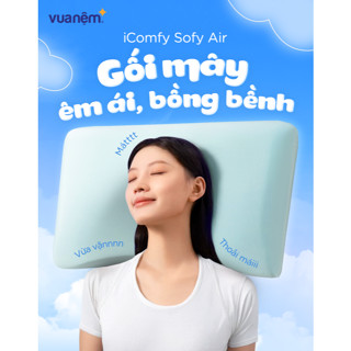 Gối công thái học iComfy Sofy Air cho mọi tư thế công nghệ vũ trụ Aero Memory Foam gấp đôi