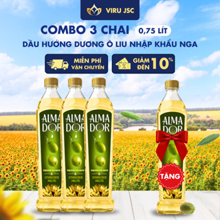 [COMBO 3 TẶNG 1] - Dầu Ăn Nga Xịn - Dầu ăn ALMADOR 750ml- Dầu ăn nhập Khẩu Nga Chính Hãng