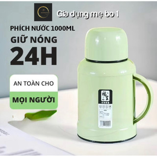  Ấm Phích Nước Bình Thuỷ Giữ Nhiệt Mini 1000ml Tone Màu Pastel Nhỏ Gọn Tiện Lợi Giữ Nhiệt 24h 