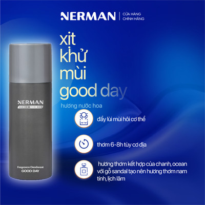 Xịt khử mùi nam giới hương nước hoa Good Day, First Date Nerman 100ml