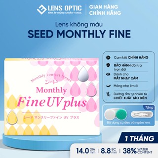 Kính Áp Tròng Seed Dùng 1 Tháng Không Màu – 1 Chiếc Lens Trong Suốt Có Độ Cận - Lens Optic