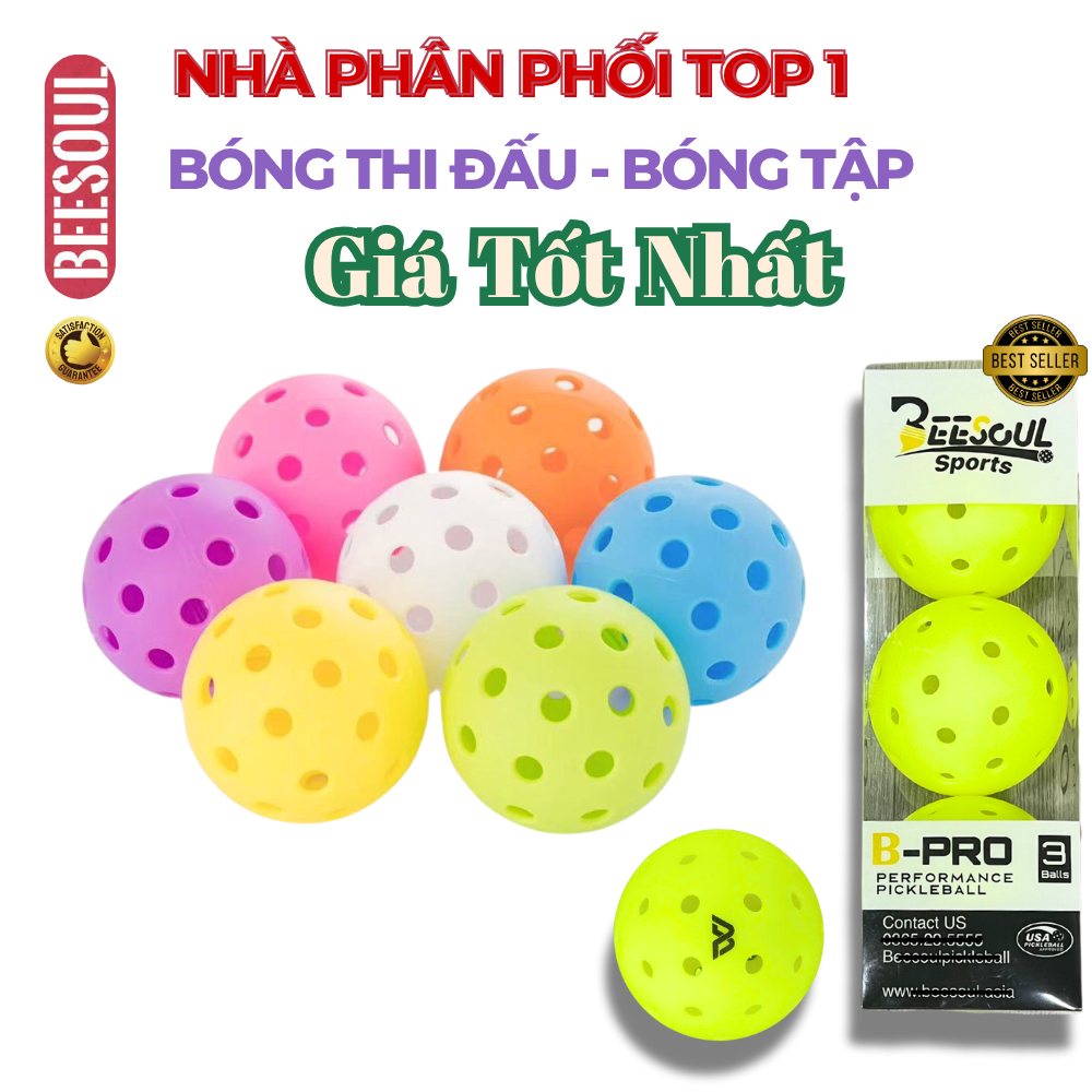 Bóng pickleball 48 lỗ,40 lỗ thi đấu tập luyện CHUYÊN NGHIỆP ngoài trời đủ màu chất lượng quốc tế