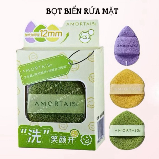 Bông Rửa Mặt Amortals – Bông Mút Tẩy Trang & Làm Sạch Da Dịu Nhẹ