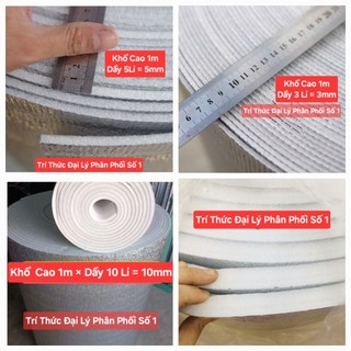 (Khổ Cao 1m x dày 3Li, 5Li,10Li) Miếng mút xốp Bạt PE cách âm cách nhiệt chống nóng mái nhà mái tôn