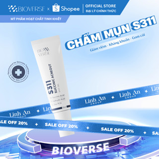 Gel chấm mụn 3%Succinic acid +1% Salicylic Acid hỗ trợ giảm khuẩn se còi mụn Bioverse S311 Succinic Acneout 10ml