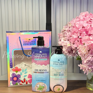   SET XANH QUÀ TẶNG  Dầu Gội Sạch Gàu Mát Lạnh Bạc Hà & Sữa Tắm Muối Hồng Himalaya Pink Salt Fullsize {COOL MENTHOL} 
