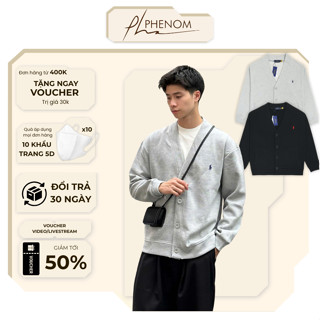 Áo Cardigan Rap Lauren Ngựa Thêu QC Cực Nét - Áo khoác nam nữ Vải Nỉ Chân Cua Dày - Phenom Luxury