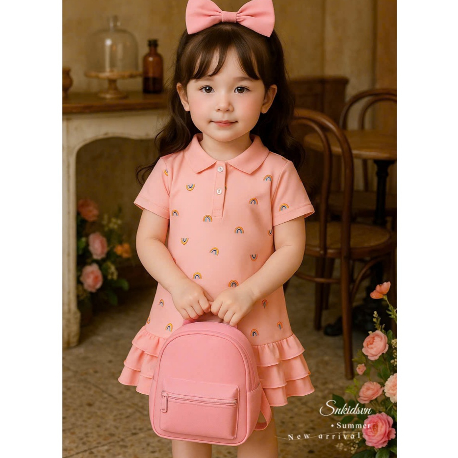 váy cho bé gái đui cá cổ bé cao cấp 8kg đến 25kg