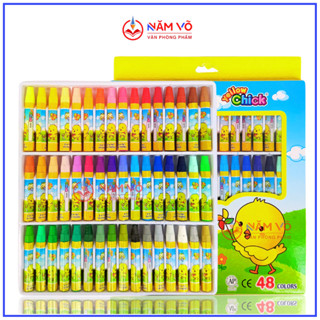 HỘP GIẤY 48 Màu Sáp Gà / Bút Sáp Dầu Con Gà Vàng DA&PT / Đông A DA Hàn Quốc Chính Hãng