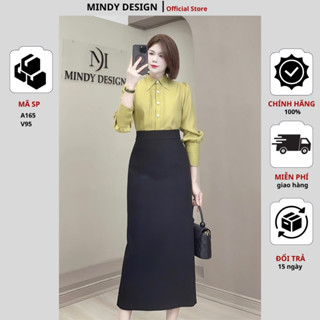 V95 - Chân váy bút chì cạp cao tôn dáng che bụng công sở nữ thiết kế cao cấp MindyDesign