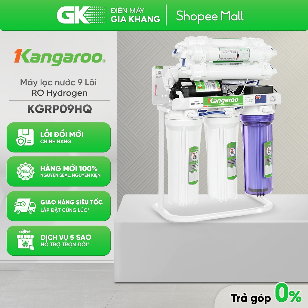 KGRP09HQ - Máy Lọc Nước RO Hydrogen Kangaroo KGRP09HQ 9 Lõi [Toàn Quốc]{Miễn Phí Công Lắp HCM}