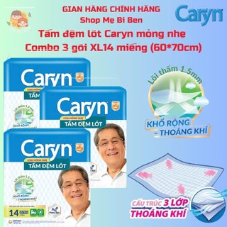   COMBO 3 GÓI  Tấm Đệm Lót Caryn size L10  L20  XL14+2 miếng - Tấm lót giữ sạch bề mặt giường nằm 
