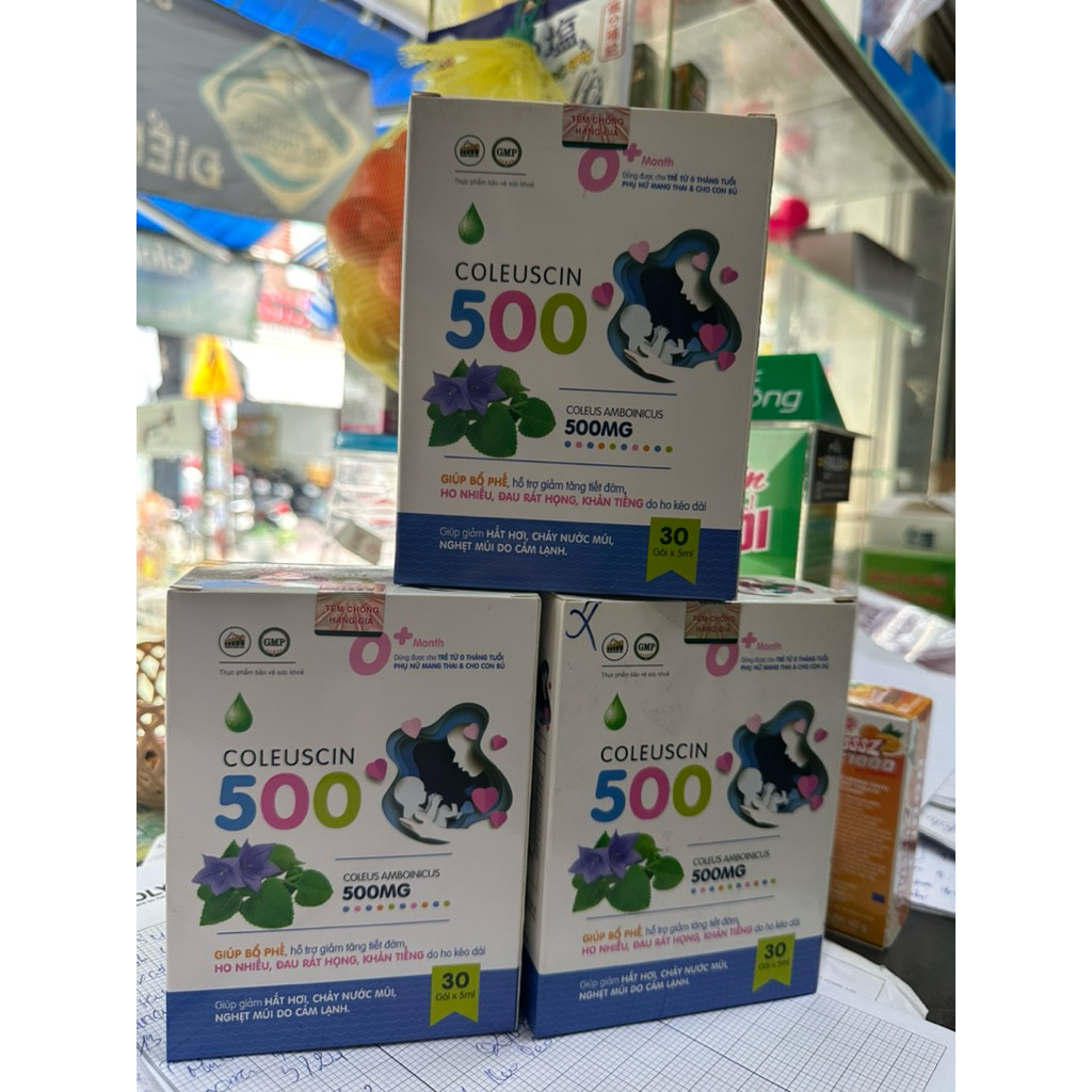 Hỗ trợ Long đờm-Ho rát-Khan tiếng cho trẻ và PNCT COLEUSCIN 500mg