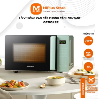   Bản Quốc Tế  Lò vi sóng lò nướng cổ điển Xiaomi Qcooker phong cách vintage dung tích 20L 700W hàng chính hãng 