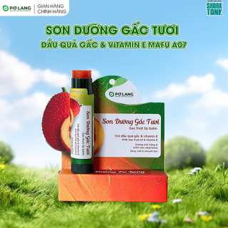  Son dưỡng môi Pơ Lang dưỡng hồng môi từ trái gấc MÀU A07 VÀNG CAM nguyên bản an toàn cho mẹ bầu và trẻ nhỏ 