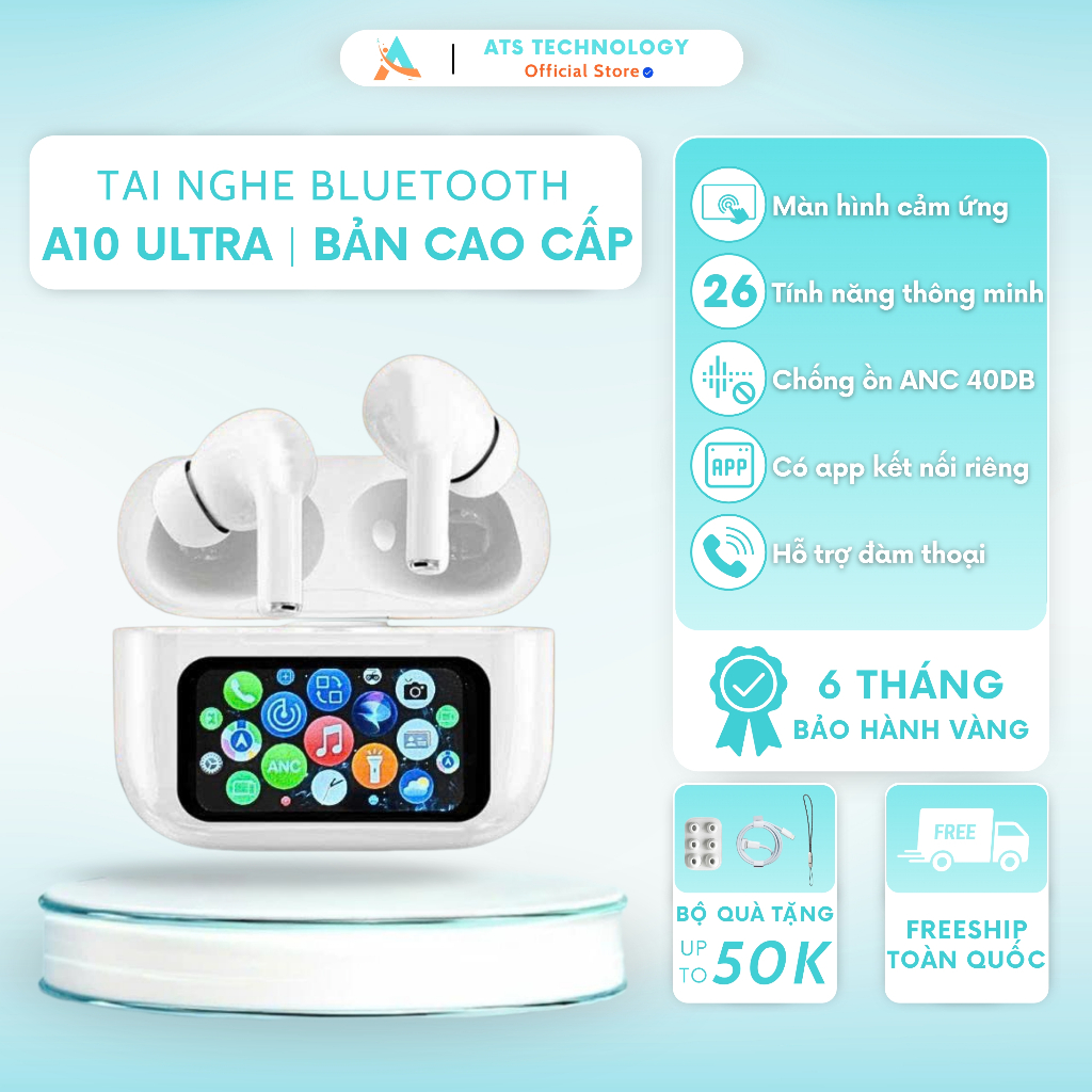 Tai Nghe Bluetooth A10 Ultra Bản Xịn 26 Tính Năng Thông Minh Mới Nhất 2025