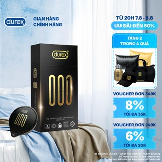 Bao Cao Su Durex 001 Siêu Mỏng, Hộp 3 Bao, Mới Ra Mắt