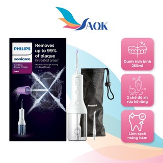 Máy tăm nước Philips Sonicare Cordless Power Flosser 3000 HX3826/31 - Cuốn trôi mảng bám và làm sạch kẽ răng
