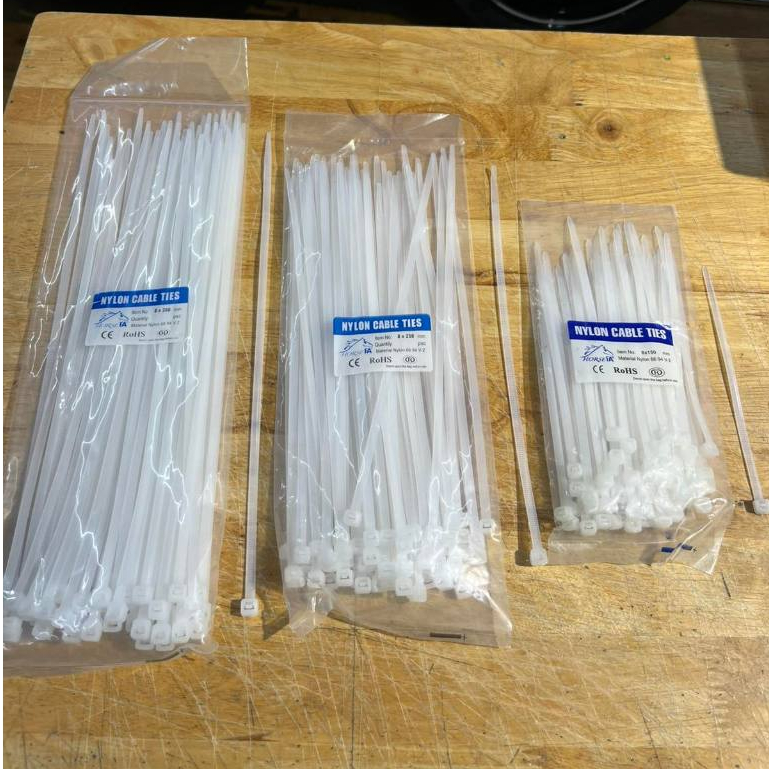 Dây rút túi nhựa 8x300 x100, Dây thít nhựa 8x300 x100  dây rút nhựa, dây thít, Lạt nhựa 30cm