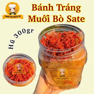  Bánh tráng muối bò trộn sate cay hũ 300gr - Ăn vặt shop chị muối 79 