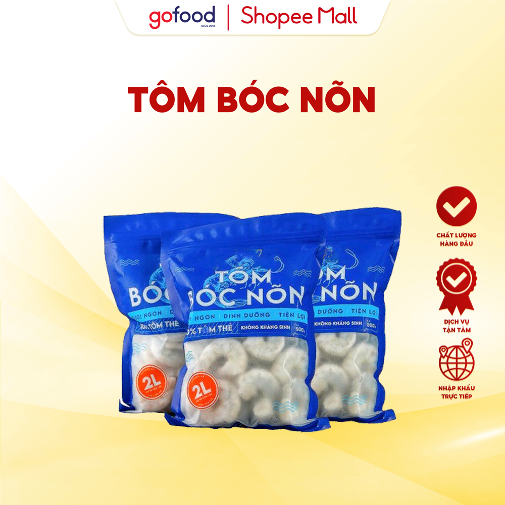 [Hỏa Tốc HCM] Tôm Thẻ Bóc Nõn Gofood 500gr 100% Tôm Thẻ Chân Trắng Cho Món Hấp, Rang, Gỏi,...