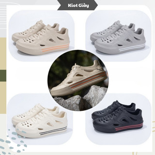 Giày nhựa lỗ thoáng khí nam nữ siêu nhẹ - Chất liệu EVA êm mềm, không thấm nước, đi mưa, đi biển