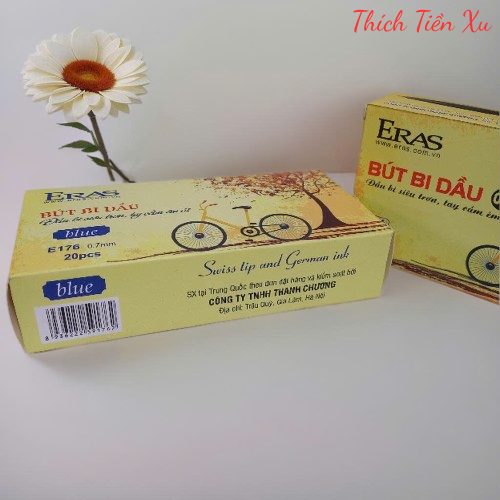 20 bút bi Eras E176 ngòi 0.7mm dùng trong học tập, văn phòng.