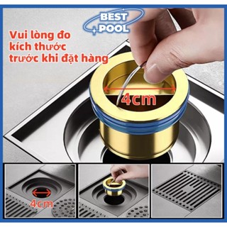 Nắp đậy cống thoát nước ngăn mùi, chống côn trùng bằng đồng, nắp chặn cống ngăn mùi van thoát nước 1 chiều - PK165/166