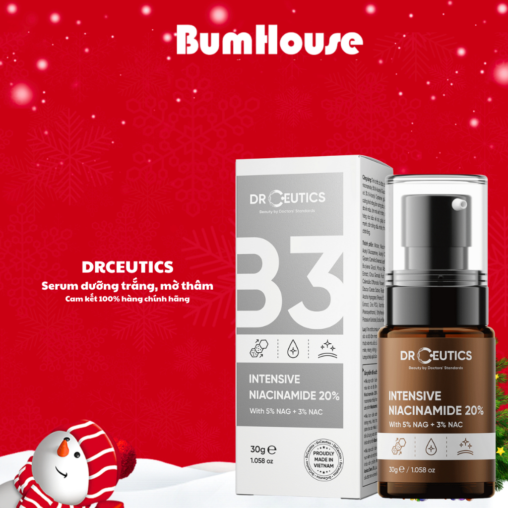Tinh chất Niacinamide DrCeutics Intensive Niacinamide 20% Mờ Thâm Sáng Da - 30g/100g