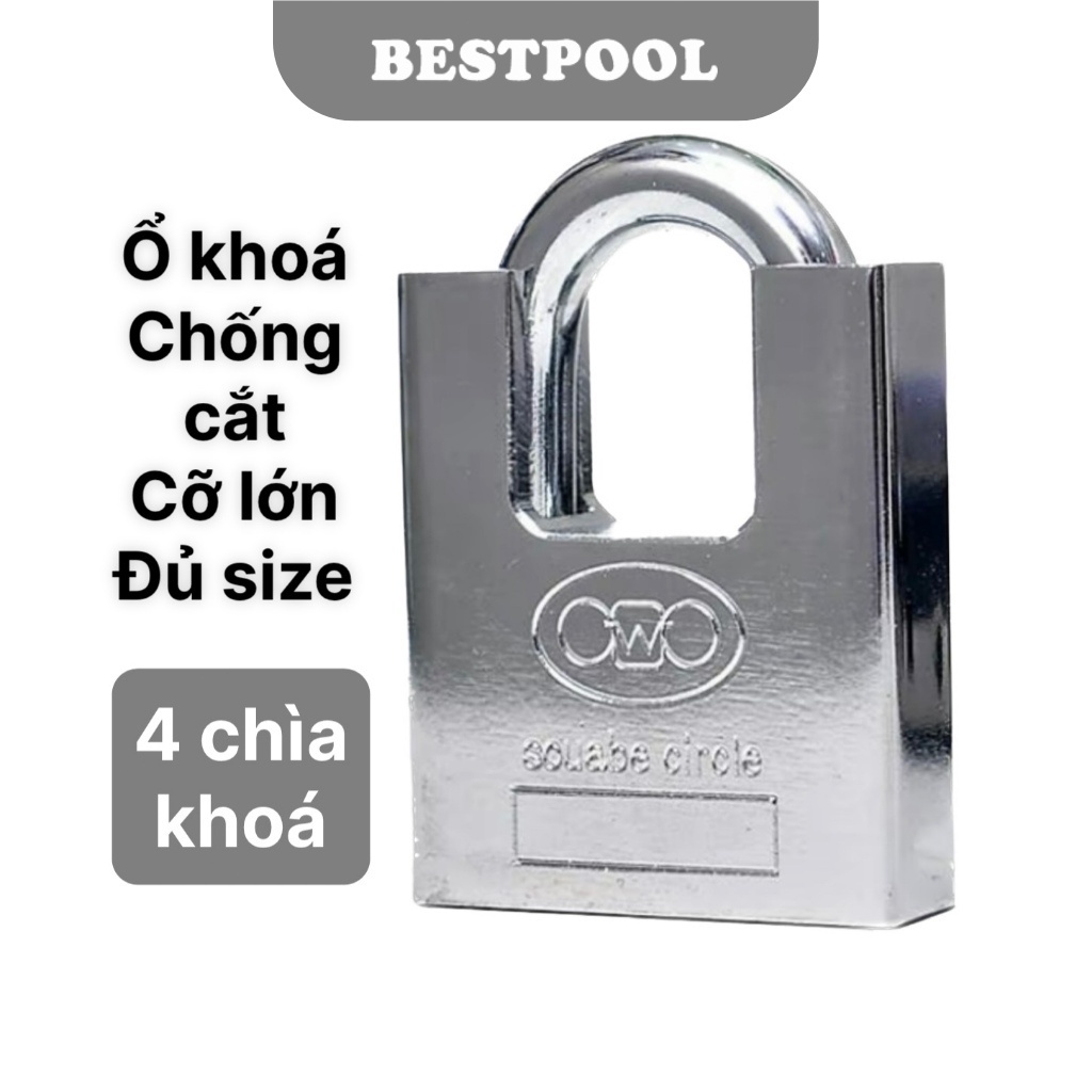 Khóa Cửa Nhà Ổ Khóa Chống Cắt Trắng Circle 60mm 70mm 80mm
