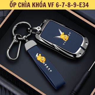 Ốp Chìa Khóa VF6 VF7 VF8 VF9 e34 Đời 2024-2025, VF8,9,E34 Đời 2022-2023 Hợp Kim Cao Cấp - Sang Trọng