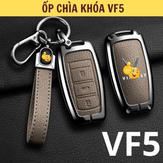 Ốp Chìa Khóa Xe VF5 - Vỏ Bọc Chìa Khóa VF5 Hợp Kim, Bao Da Chìa Khóa Vin Phát Thời Trang Cao Cấp