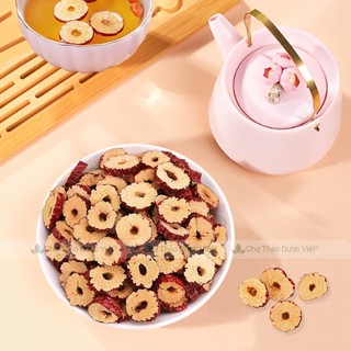 Táo đỏ thái lát 500g, trà táo đỏ sấy giòn, không vụn, dùng pha trà, chưng yến, nấu chè dưỡng nhan