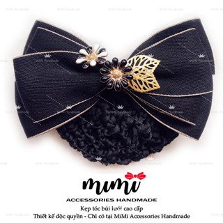   MiMi Kẹp búi lưới cao cấp   Kẹp tóc thời trang nữ gắn hoa  phù hợp cho văn phòng ngân hàng trung niên 