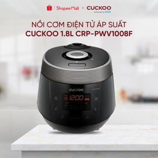 Nồi Cơm Điện Tử Áp Suất Cuckoo 1.8L CRP-PWV1008F - Công suất 1150W - Lòng nồi phủ men Xwall Black - Tự động làm sạch
