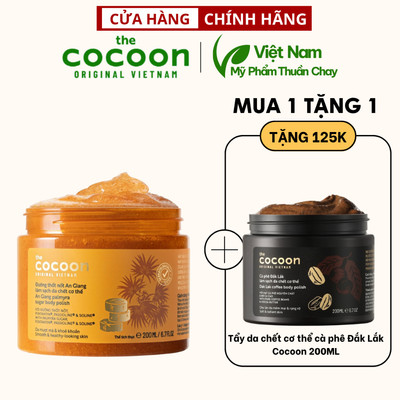 Tẩy da chết cơ thể đường thốt nốt An Giang Cocoon 200ml - Hot Deal