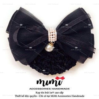   MiMi Kẹp búi lưới cao cấp   Kẹp tóc thời trang nữ đính đá phù hợp cho văn phòng ngân hàng trung niên 