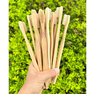 Bàn chải đánh răng bằng tre lông mềm - Vườn Chay