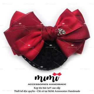   MiMi Kẹp búi lưới cao cấp   Kẹp tóc thời trang nữ họa tiết lá nhiều mầu phù hợp cho văn phòng ngân hàng trung niên 